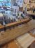 Industriële kapstok hout metaal 80 cm