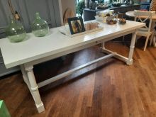 Landelijke wit houten eettafel Riviera Maison 220 cm